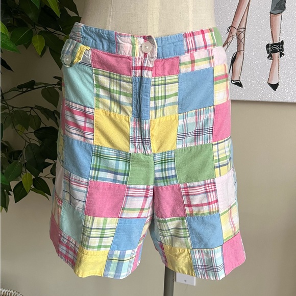 Brooks Brothers Pants - Brooks Brothers 346 Womens 12 Madras Plaid Colorful Patchwork Shorts